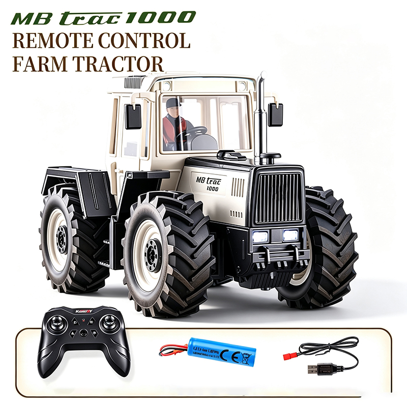 Rc Hobby Grade Cars - 1/24合金製RCトラクター Mb-Trac 1000 2.4Gシミュレーション農場車両 10チャンネル自動デモンストレーション電動玩具 誕生日プレゼント