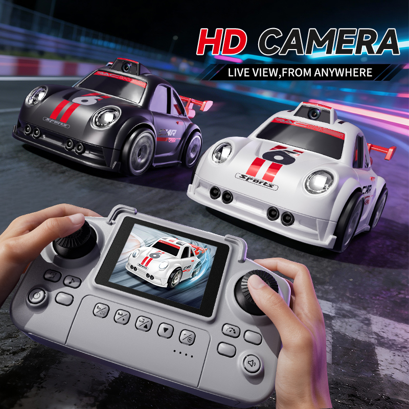Rc Hobby Grade Cars - 2026年新型C6 RCドリフトカー、デュアルモードライト、サウンド、カメラ、スクリーンコントロール、スマート誘導追従機能搭載、子供のおもちゃ、ギフト