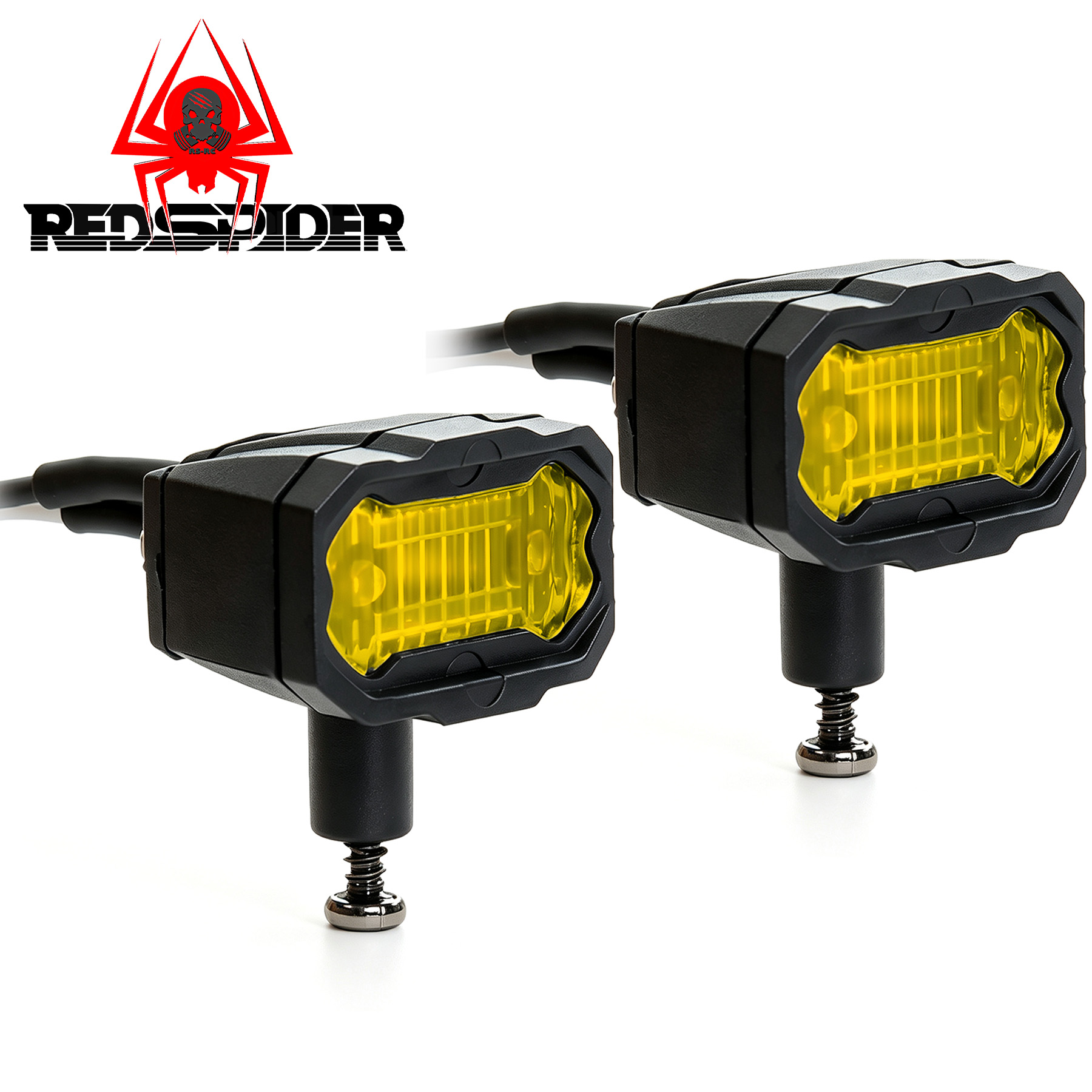 Rc Jeep Hobby - RED SPIDER 2個入り 1/10 RCクローラーミニカー ルーフライト
