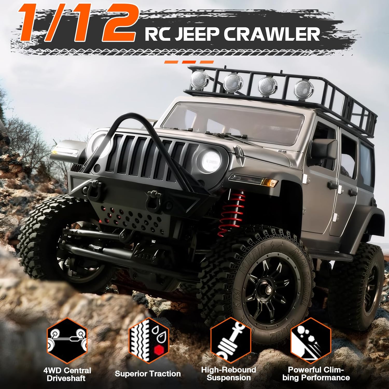 1/12スケール 4x4 4WD RCロッククローラーオフロ - Rc Jeep Hobby のレビューと価格