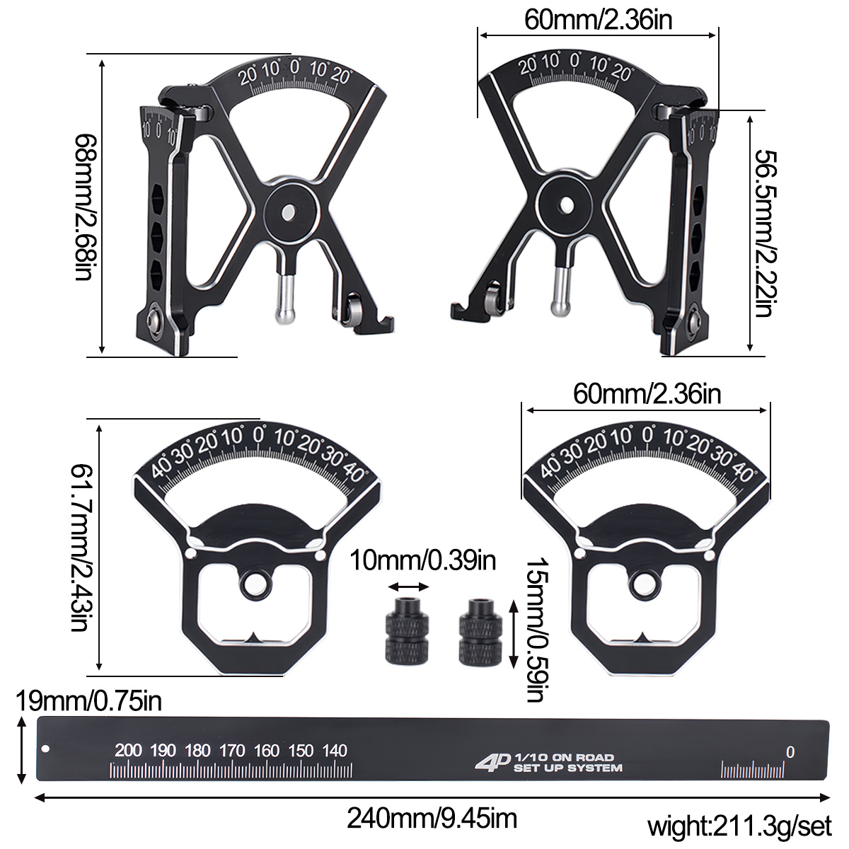 CNC アルミニウム 4D セットアップシステムセットアップ - Rc Hobby Products のレビューと価格