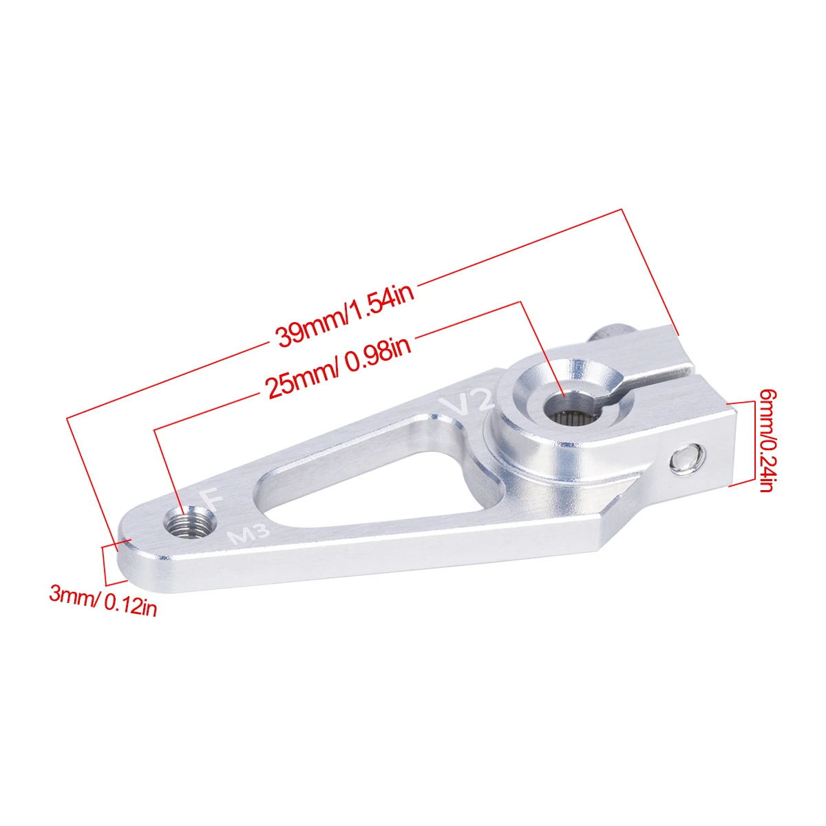 39mm M3 7075アルミニウム製25Tサーボホーンアー - Rc Hobby Products のレビューと価格