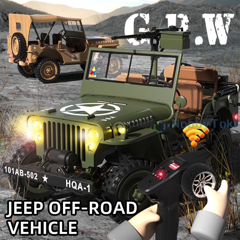 1/14 米国 2.4 グラム 4WD RC ジープ車軍事オ - Rc Jeep Hobby のレビューと価格